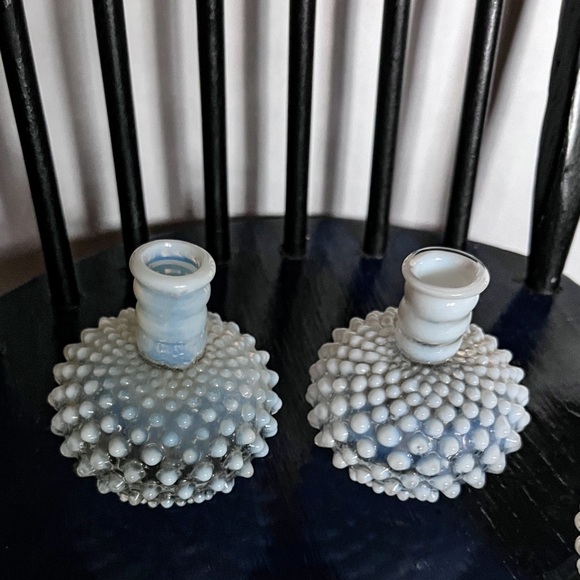 Vintage Fenton for Wrisley French Opalescent Glass Cologne Perfume Bottles - Picture 2 of 5